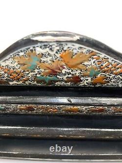 Ancient Hand-Painted Lacquered Wooden Mail Holder