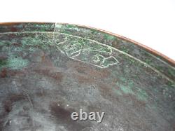 Ancient Indian Persian Bowl in Copper 19th Century