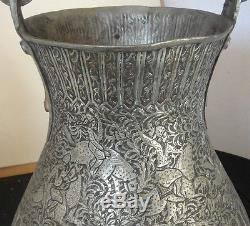 Ancient Islamic Qajar Pot Qalamzani Persian Miniature Certificate + Provenance