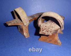 Ancient Kabkab Wooden Hammam Slippers from Olive Wood Turkey Syria