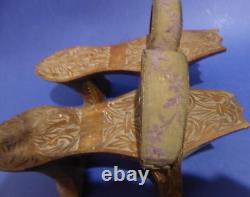 Ancient Kabkab Wooden Hammam Slippers from Olive Wood Turkey Syria