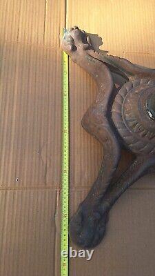 Ancient Large Cast Iron Bistro Table Leg. Vintage