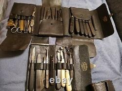 Ancient Leather Iron Marshal Vet Kits