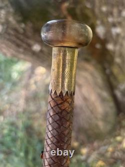 Ancient Makila/Basque Walking Stick/1923/Bayonne Euzkadi