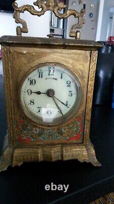 Ancient Travel Clock Asia Indochine 19th Century