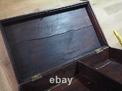 Ancient Wooden Box with Mother of Pearl Inlay Chest Indochine Chinese Mother of Pearl Box