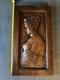 Ancient Carved Wood Panel With Female Bas-relief In Renaissance Style
