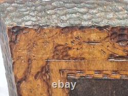 Ancient carved wooden wall art painting 'Boat' L DOLPER 1927