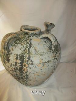 Ancient large oil jug Périgord terracotta Southwest France 18th century BE