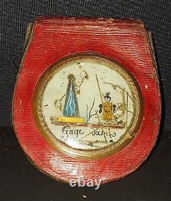 Ancient leather wallet very original late 18th early 19th century