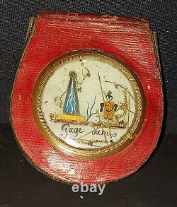 Ancient leather wallet very original late 18th early 19th century