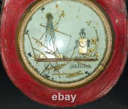 Ancient leather wallet very original late 18th early 19th century