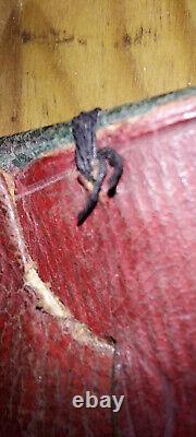 Ancient leather wallet very original late 18th early 19th century