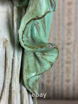 Ancient reliquary statue carved wood Virgin Child Jesus Presentation 18th century