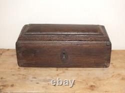 Ancient wooden box from the 18th century or earlier (salt box)