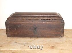 Ancient wooden box from the 18th century or earlier (salt box)