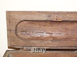 Ancient wooden box from the 18th century or earlier (salt box)