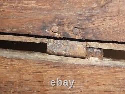 Ancient wooden box from the 18th century or earlier (salt box)