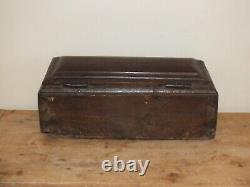 Ancient wooden box from the 18th century or earlier (salt box)