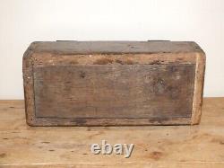 Ancient wooden box from the 18th century or earlier (salt box)