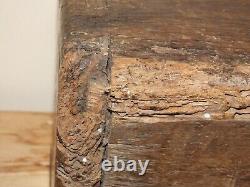 Ancient wooden box from the 18th century or earlier (salt box)