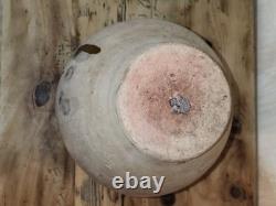 Ancient yellow glazed terracotta pot Southwest