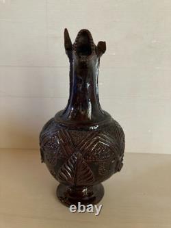 Ancient zoomorphic pitcher in glazed earthenware to restore 18th century Saintonge