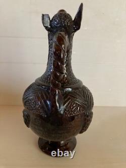 Ancient zoomorphic pitcher in glazed earthenware to restore 18th century Saintonge