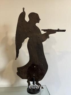 Angel, weather vane, wrought iron
