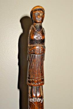 Anthropomorphic Paddle Distaff, 19th Century