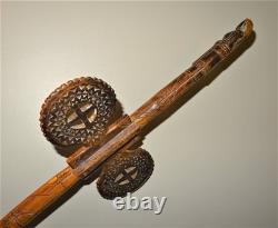 Anthropomorphic Paddle Distaff, 19th Century