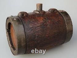 Antique 19th Century Oak Monoxyl Harvesting Barrel