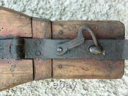 Antique Authentic 19th Century Wood and Iron Pulley