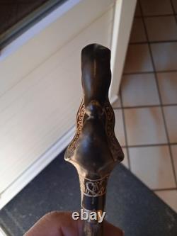 Antique Black and Gilded Umbrella Handle