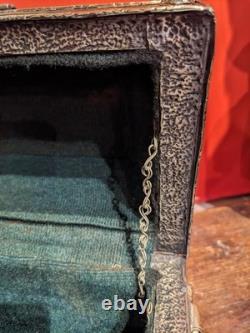 Antique Bronze Footed Box Small Finely Decorated Craft Decoration