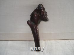 Antique Cane Handle Folk Art