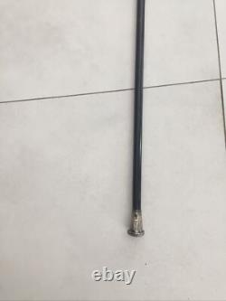 Antique Cane Silver Handle Chiseled Patterns Milord Cane 19th Century