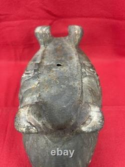 Antique Cast Iron Planter with Floral Decoration, Napoleon III Style, 19th Century