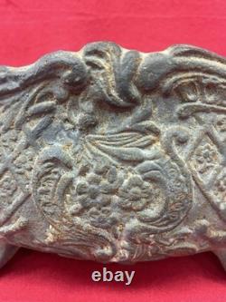 Antique Cast Iron Planter with Floral Decoration, Napoleon III Style, 19th Century