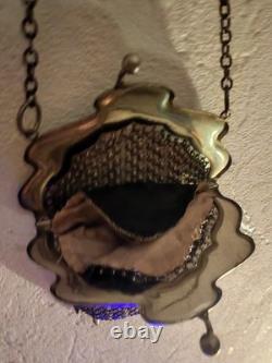 Antique Chainmail Alms Bag in Art Nouveau Style (1900s)