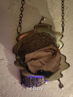 Antique Chainmail Alms Bag in Art Nouveau Style (1900s)