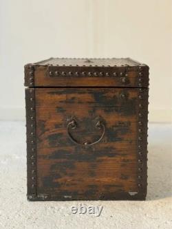 Antique Chinese Wooden Transport Chest Late 19th Century Early 20th Century