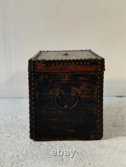 Antique Chinese Wooden Transport Chest Late 19th Century Early 20th Century