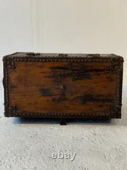 Antique Chinese Wooden Transport Chest Late 19th Century Early 20th Century