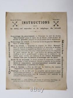 Antique Clock Alarm Morning Original Box Manual 1902 New Galleries
