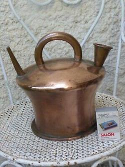 Antique Copper Watering Can Bath Jug 19th Century