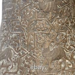 Antique Engraved Metal Darbuka / Doumbek, Syrian or Persian Work, Late 19th Century