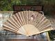 Antique Export Chinese Embroidered Silk Bone Fan