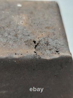 Antique French Wooden Foot Warmer with Metal Insert Rustic 19th Century