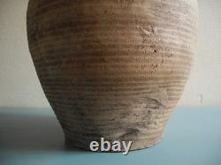 Antique French rustic decorative demijohn jar, 19th century toupine bottle